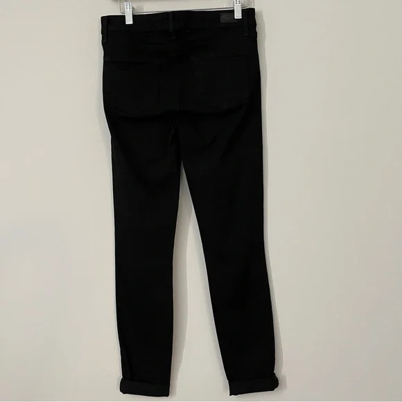 Paige Verdugo Ultra Skinny Black Eclipse Destructed Jeans Size 29 - Picture 5 of 12